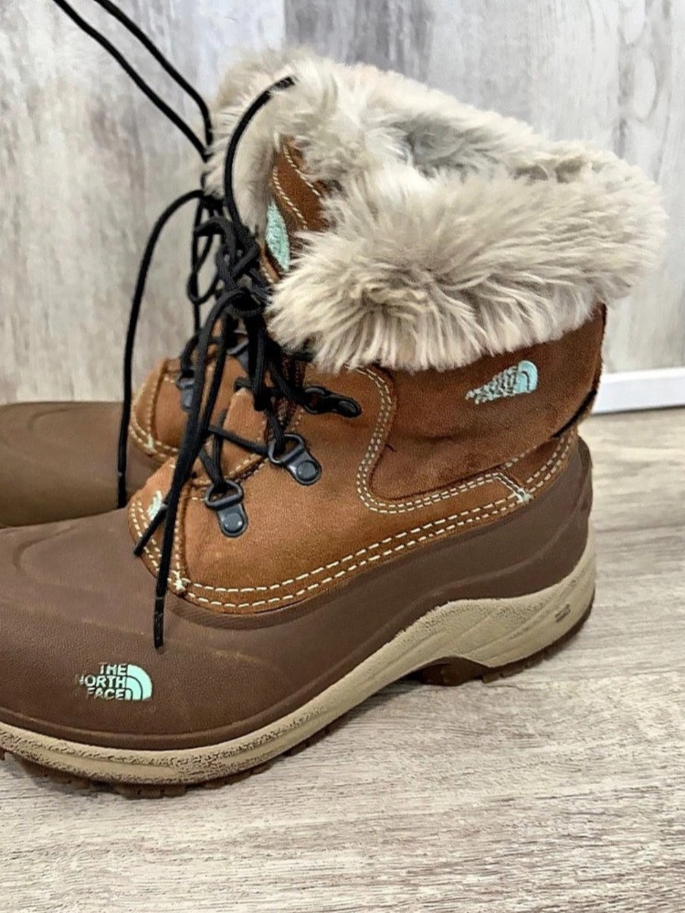The North Face McMurdo Winter Snow Boots Girls Kids Youth 5 Waterproof Brown